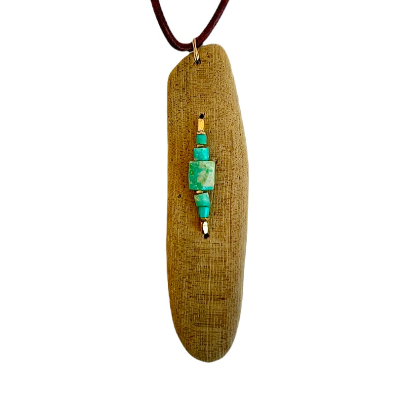 Driftwood + Turquoise Necklace