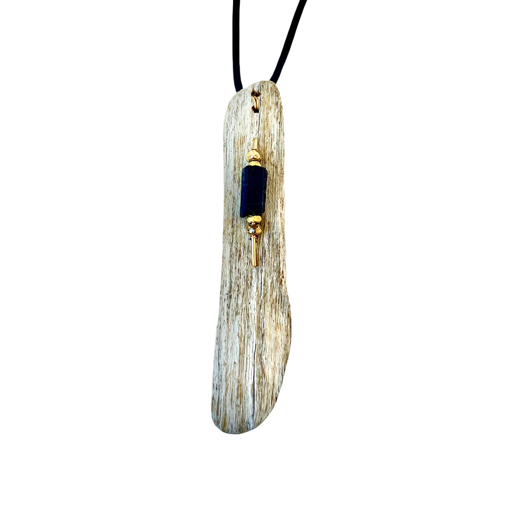 Driftwood + Black Tourmaline Necklace
