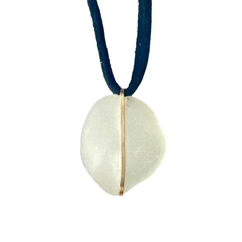 Sea Glass + Gold Necklace