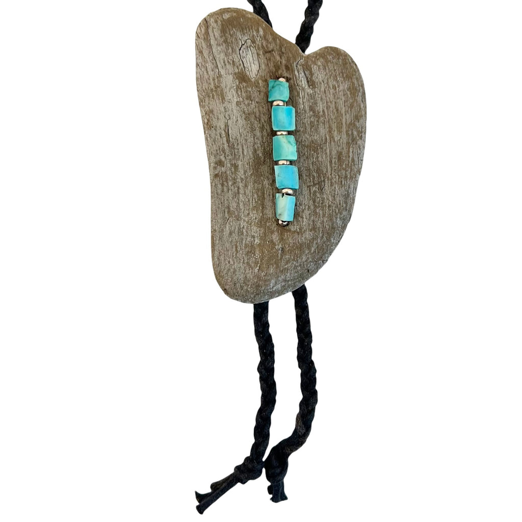 Driftwood Bolo Tie + Turquoise Necklace